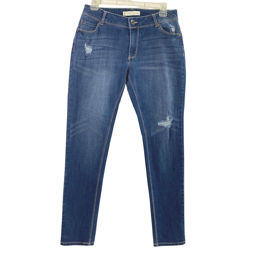 C. Est.‎ 1946 Denim Skinny Jeans Women 6 Distressed Dark Wash Casual Stretch